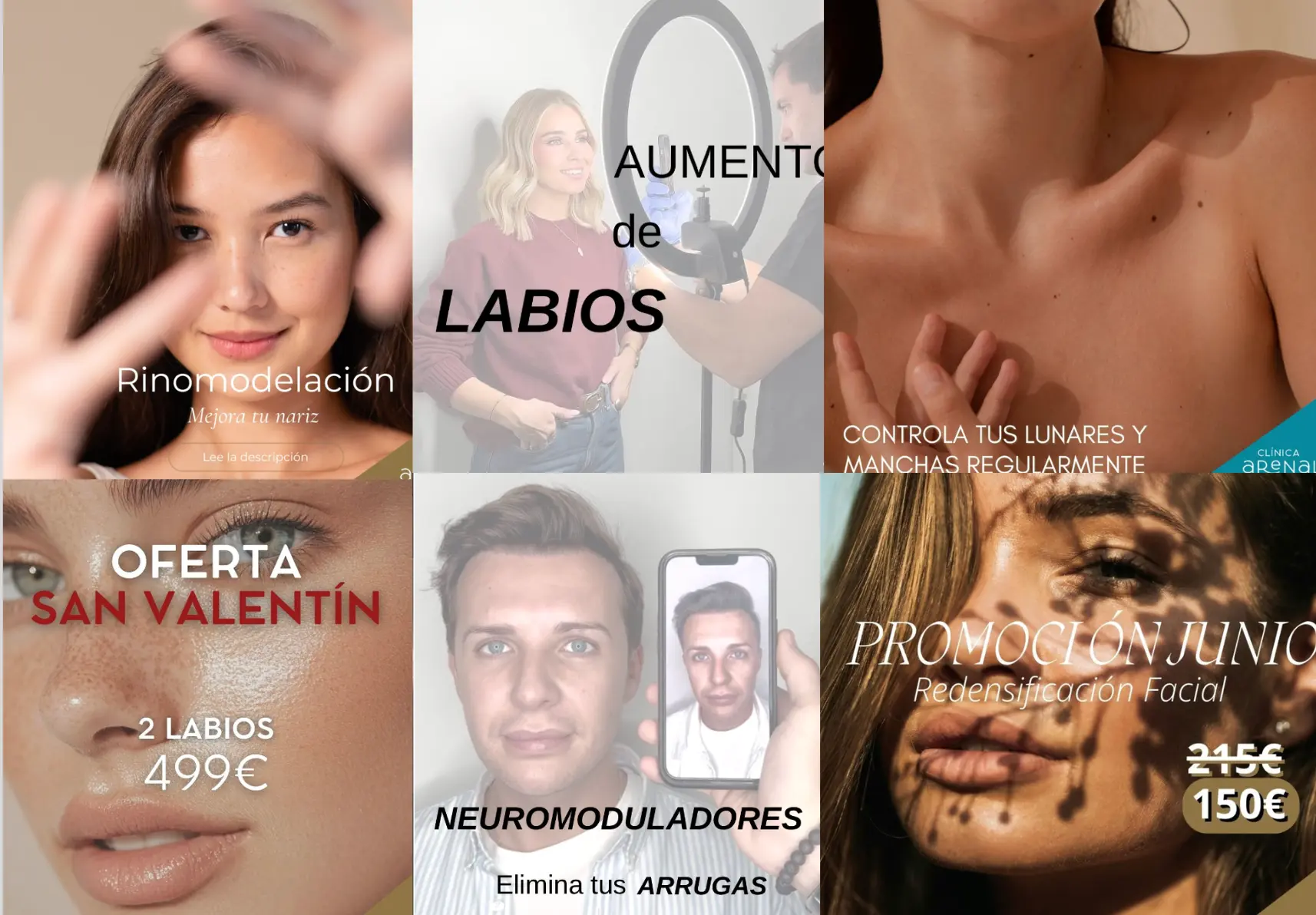Contenido de tratamientos para Clínica Arenal Sevilla